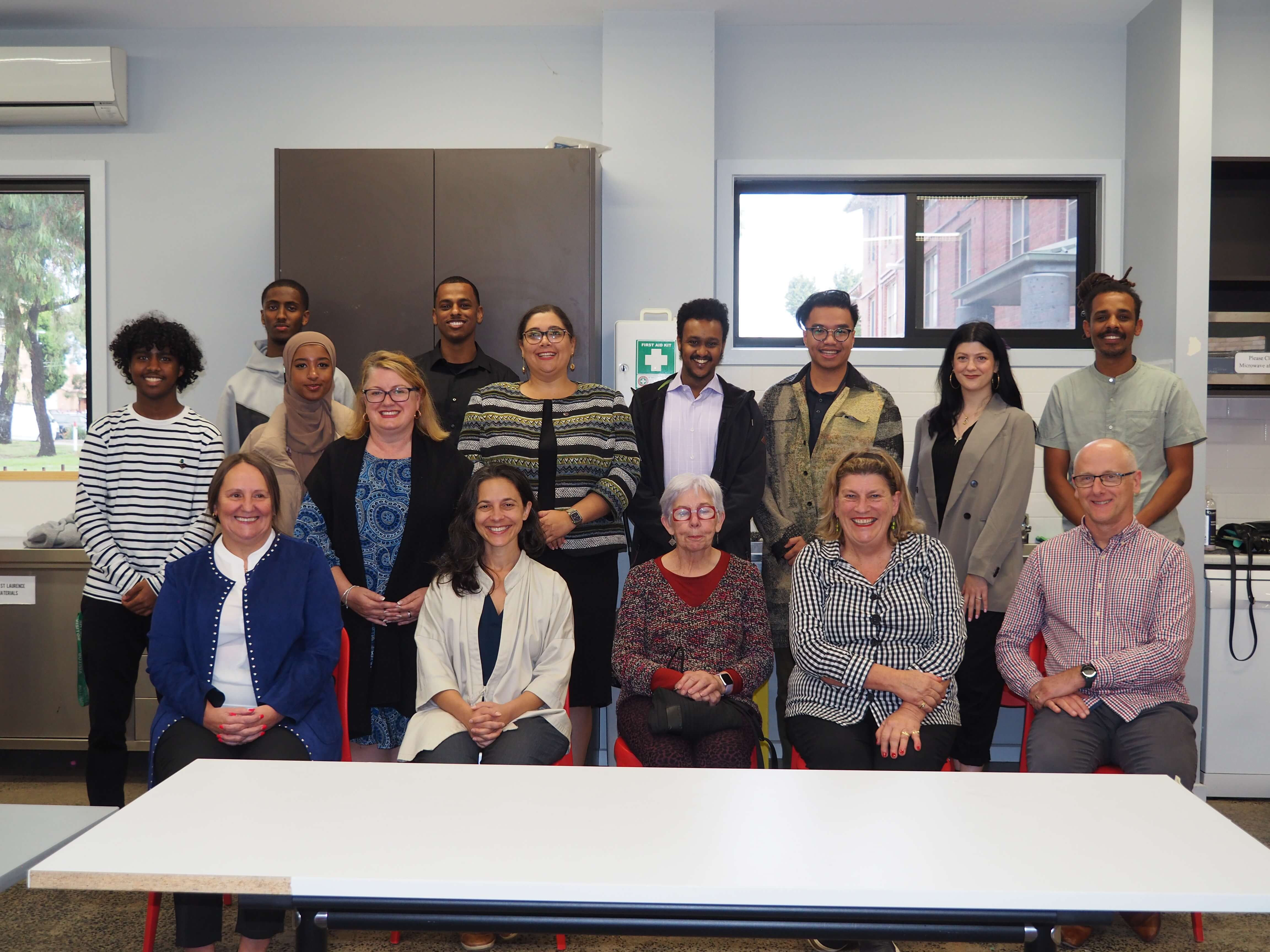 Members of the Brotherhood of St. Laurence’s First Jobs Project, a community-based program that is designed to help young people find their first job.
