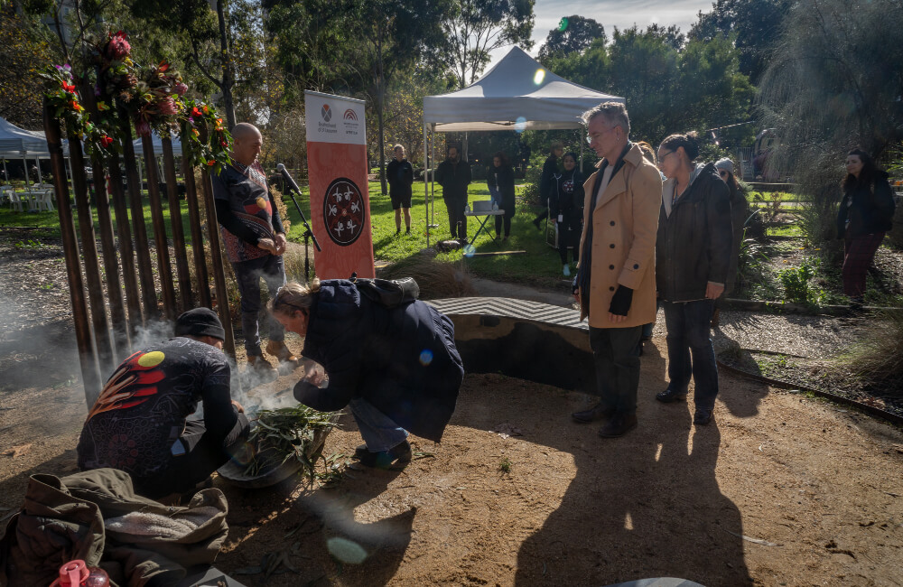 A Brotherhood of St. Laurence stand and participants pictured during Reconciliation Week.